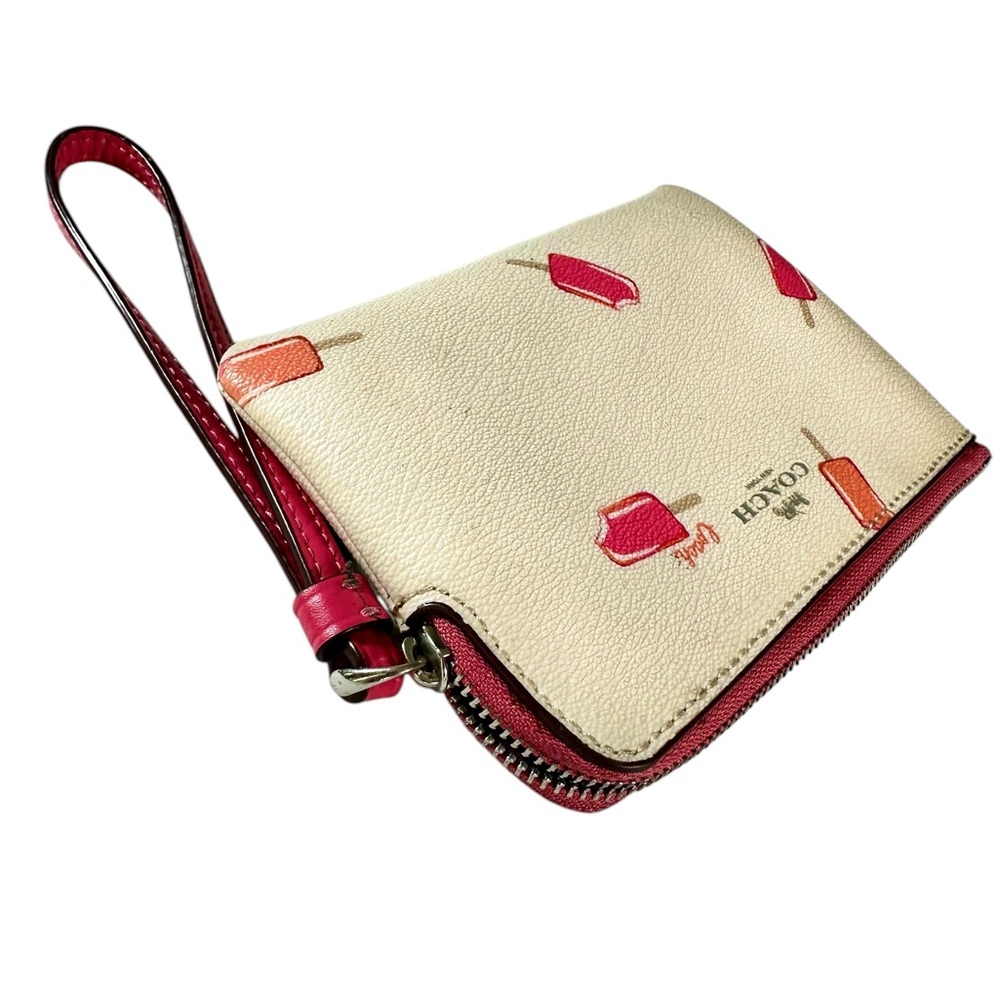 Coach Corner Zip Wristlet with Popsicle Print - Picture 3 of 7
